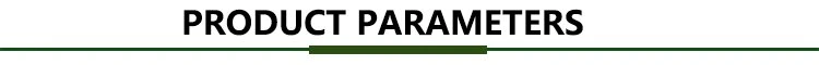 Product parameters Product parameters