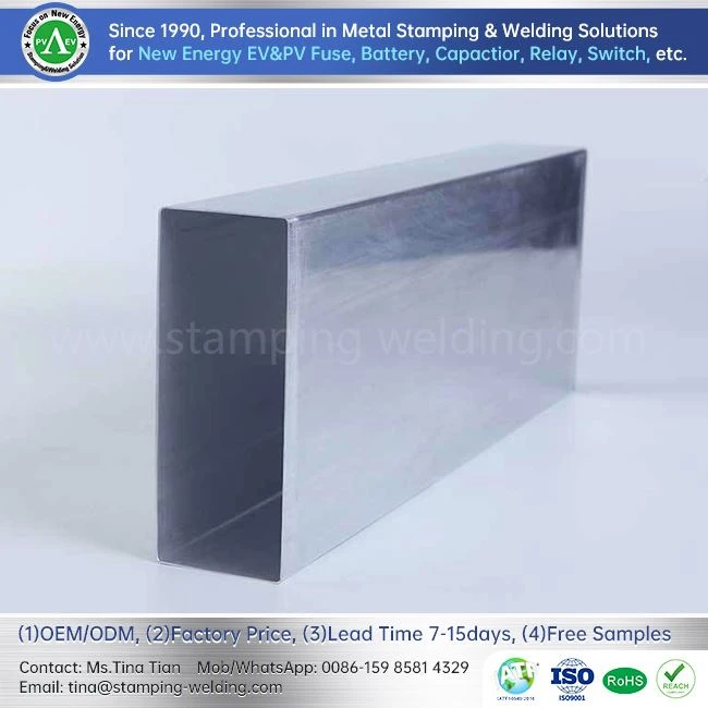 Aluminum square battery casing