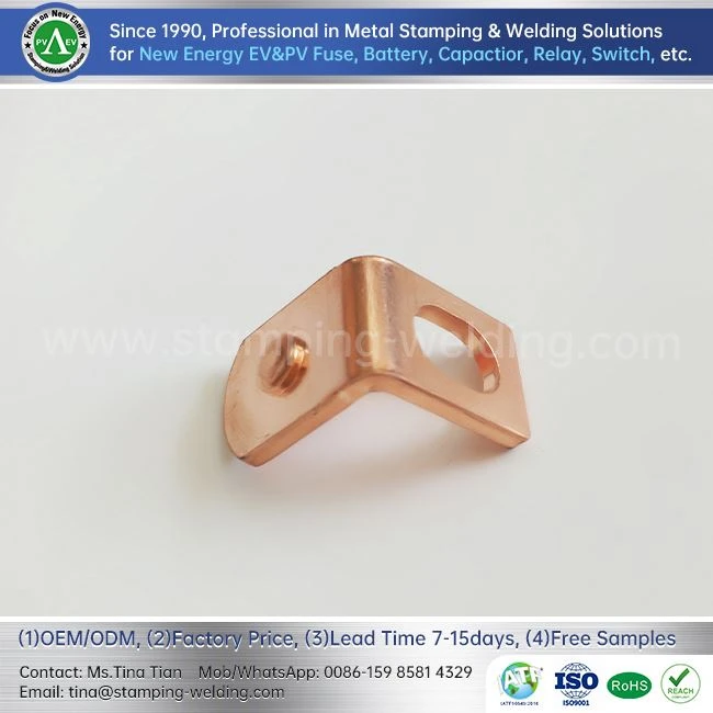 Copper L-type Fuse Outer Cap Contact Knife