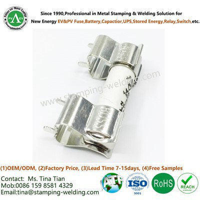 Kasetės tipo saugiklio spaustukas