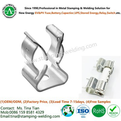 Saugiklio laikiklio spaustukas